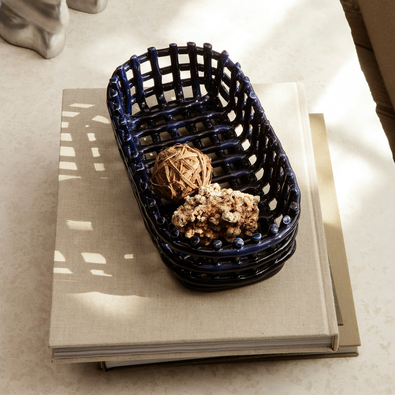 Ferm Living - Keramik Korb oval