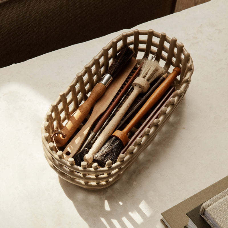 Ferm Living - Keramik Korb oval