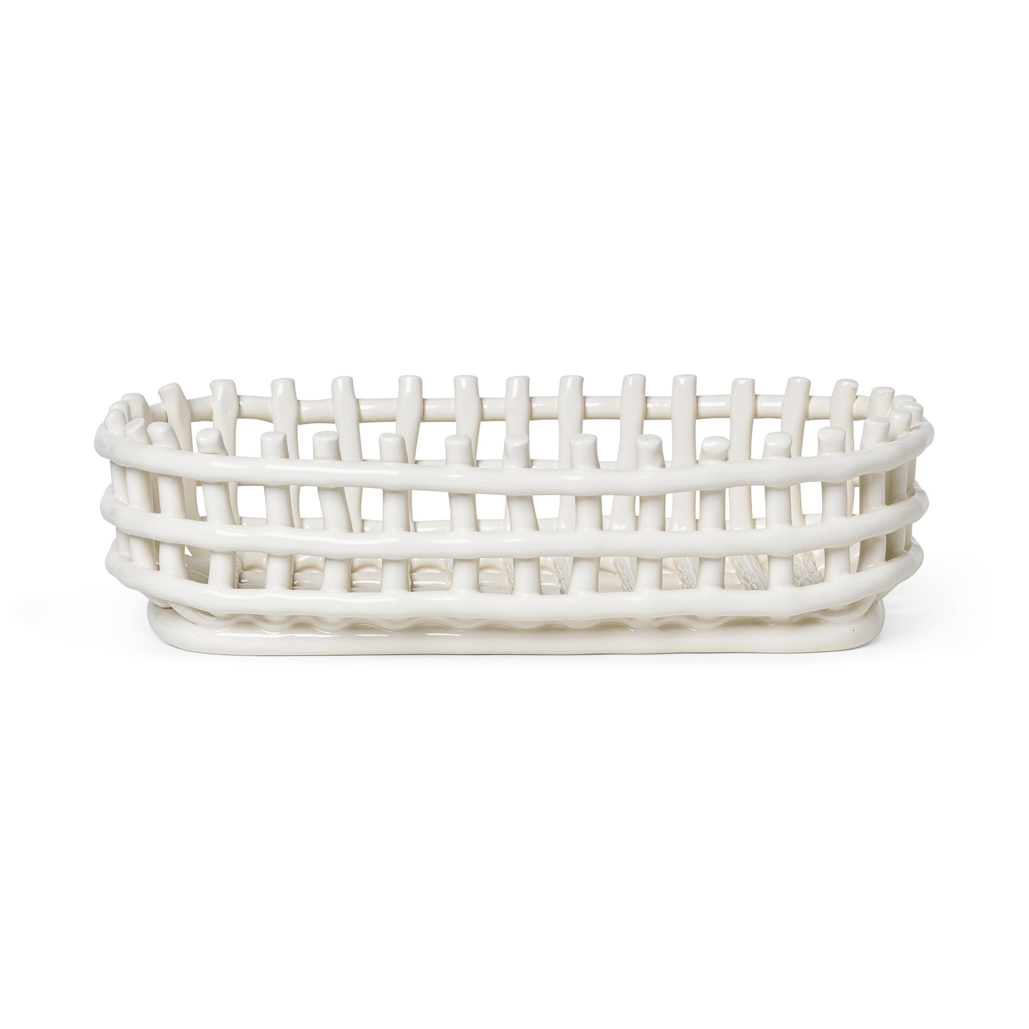 Ferm Living - Keramik Korb oval | off-white