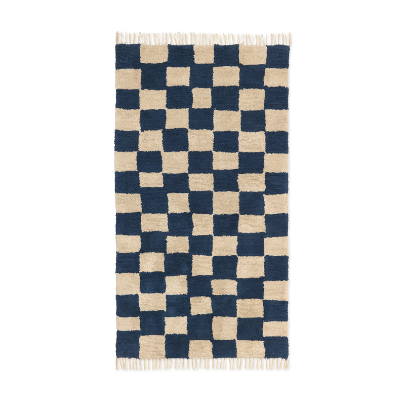 Ferm Living - Mara Teppich | deep blue