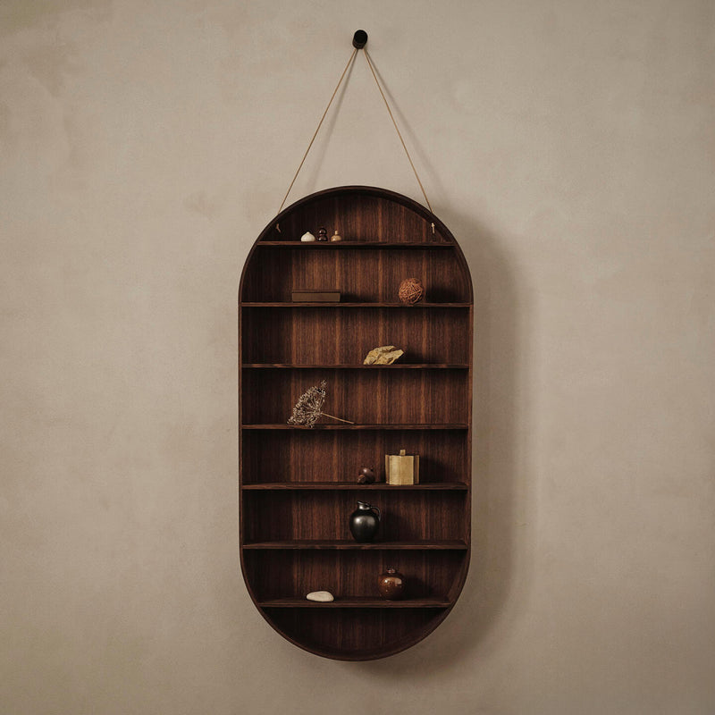 Ferm Living - Oval Dorm Wandregal | Eiche geräuchert