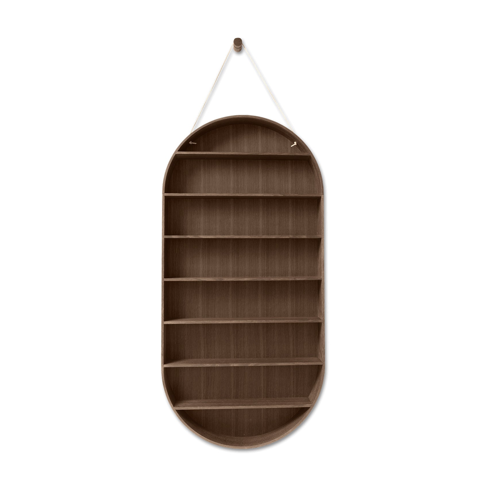 Ferm Living - Oval Dorm Wandregal | Eiche geräuchert
