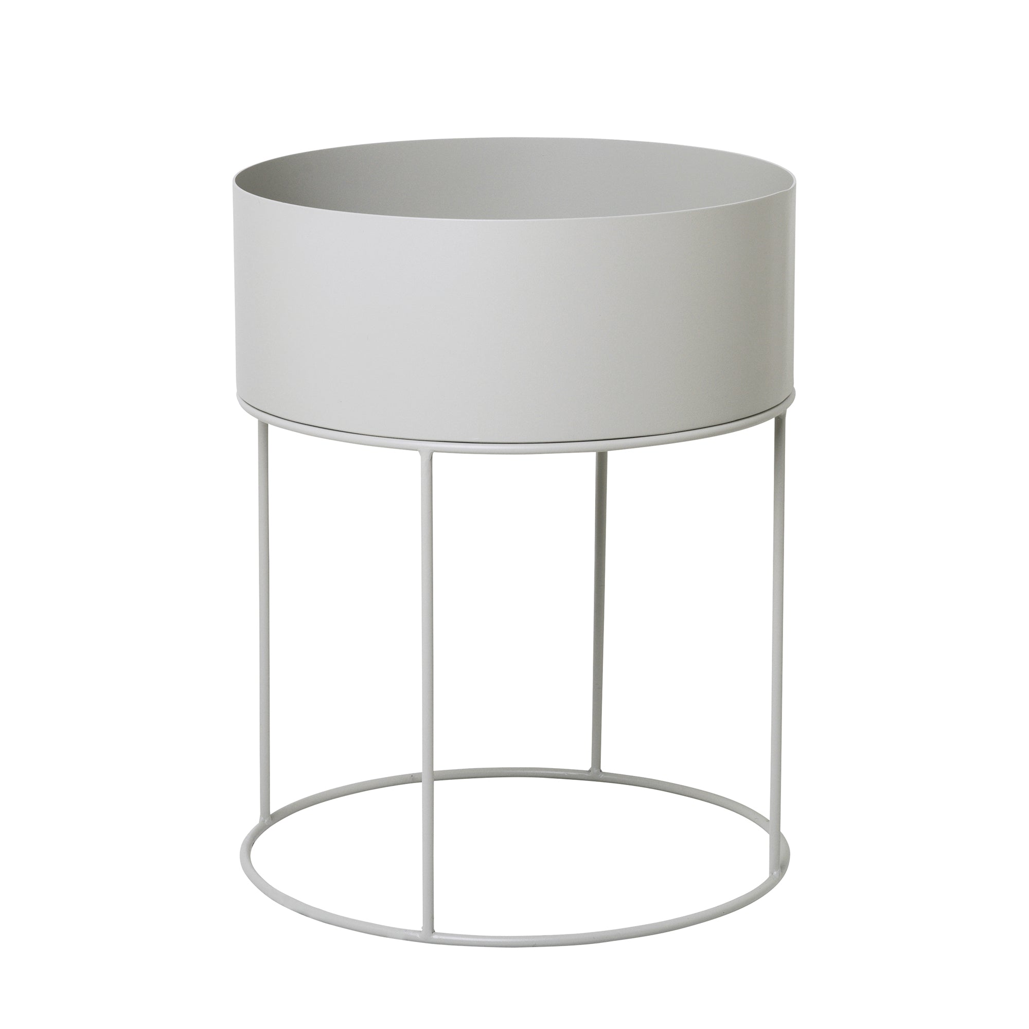 Ferm Living - Plant Box rund | hellgrau