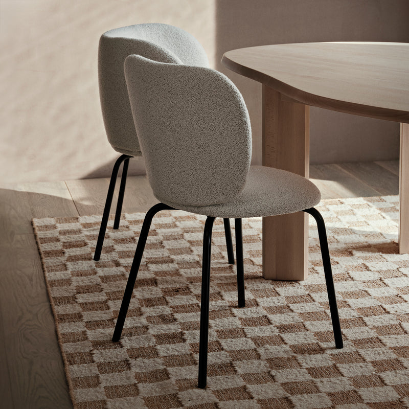 Ferm Living - Check Woll-Jute Teppich