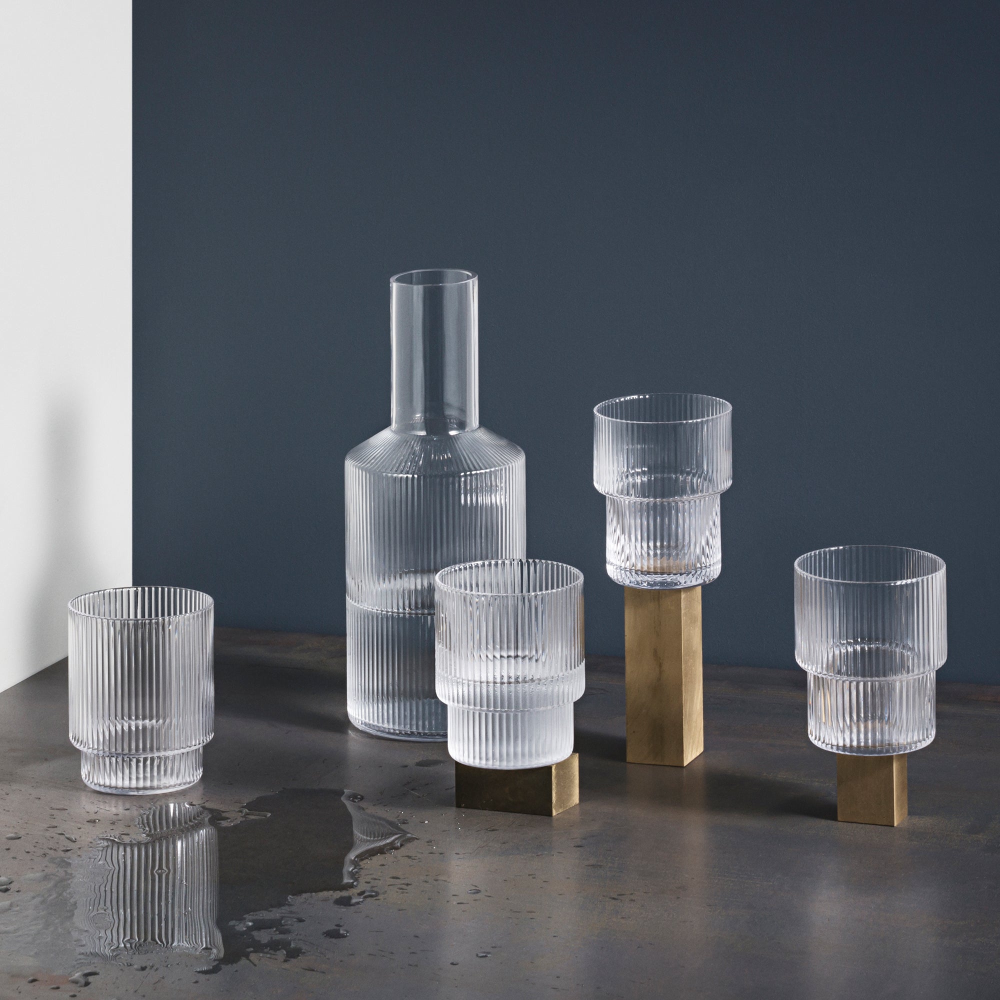 Ferm Living - Ripple Trinkgläser (4er-Set) | clear