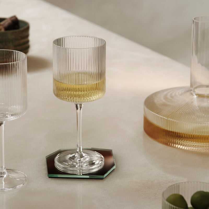 Ferm Living - Ripple Weißweinglas (2er-Set)