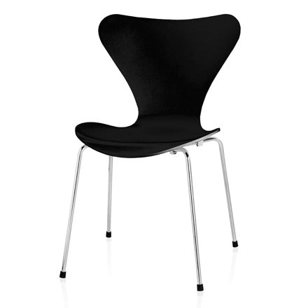 Fritz Hansen - Serie 7 Stuhl Chrom | Esche schwarz gefärbt / single / verchromt