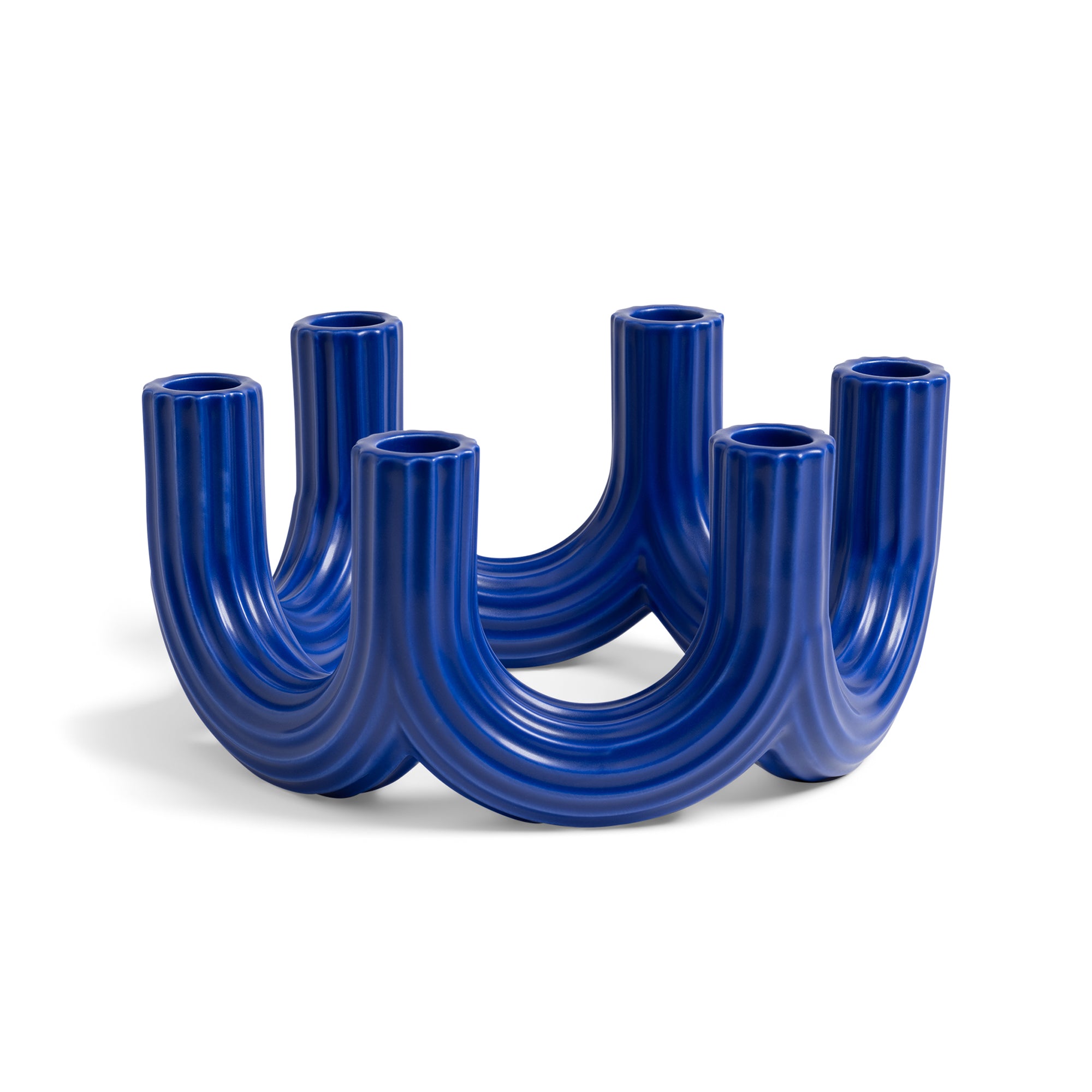 &amp;klevering - Churros Kerzenhalter | blau