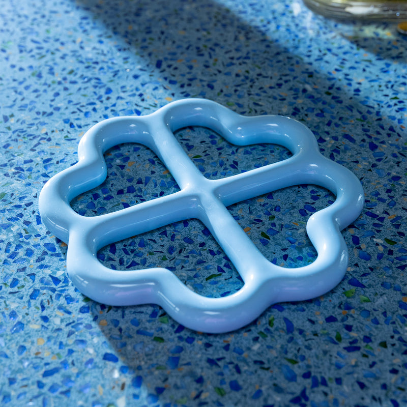 &amp;klevering - Clover Topfuntersetzer | blau
