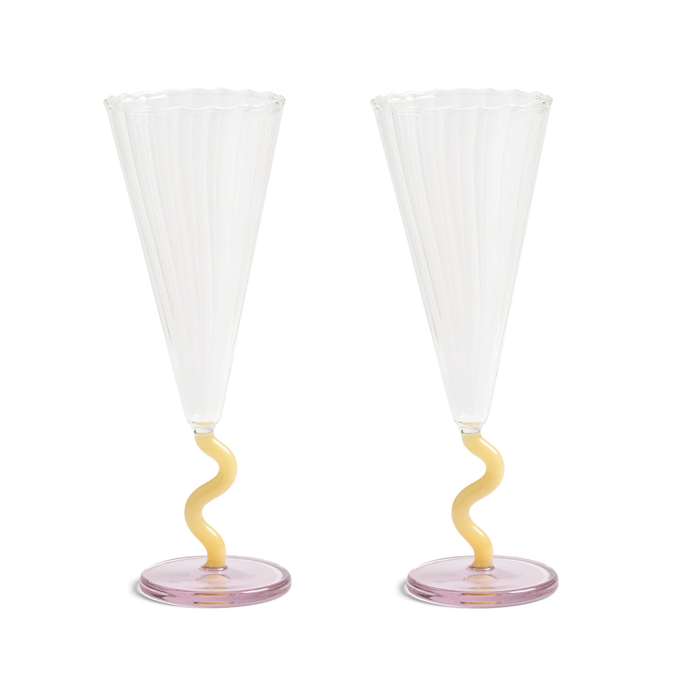 &amp;klevering - Flute Champagnerglas | caramel