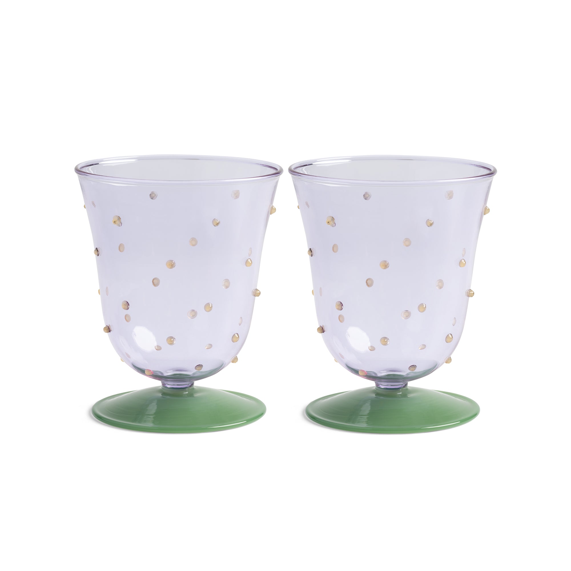 &amp;klevering - Dot Trinkglas | lila