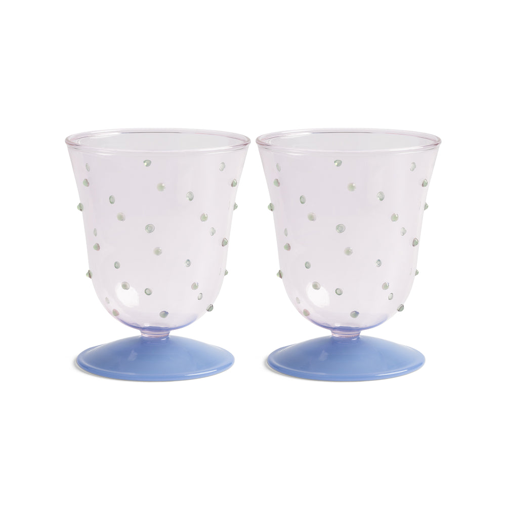 &amp;klevering - Dot Trinkglas | pink