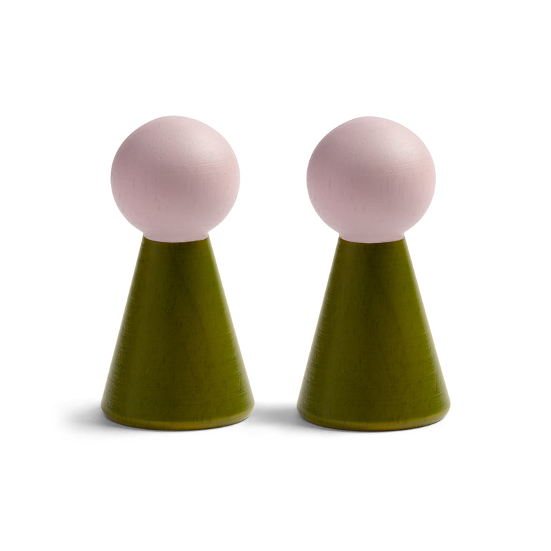 &amp;klevering - Halma Garderobenhaken | green/rose