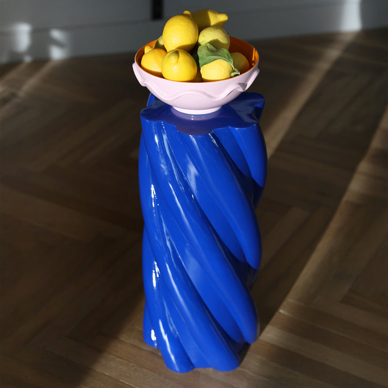 &amp;klevering - Marshmallow Beistelltisch | 55 x Ø 25 cm / blau