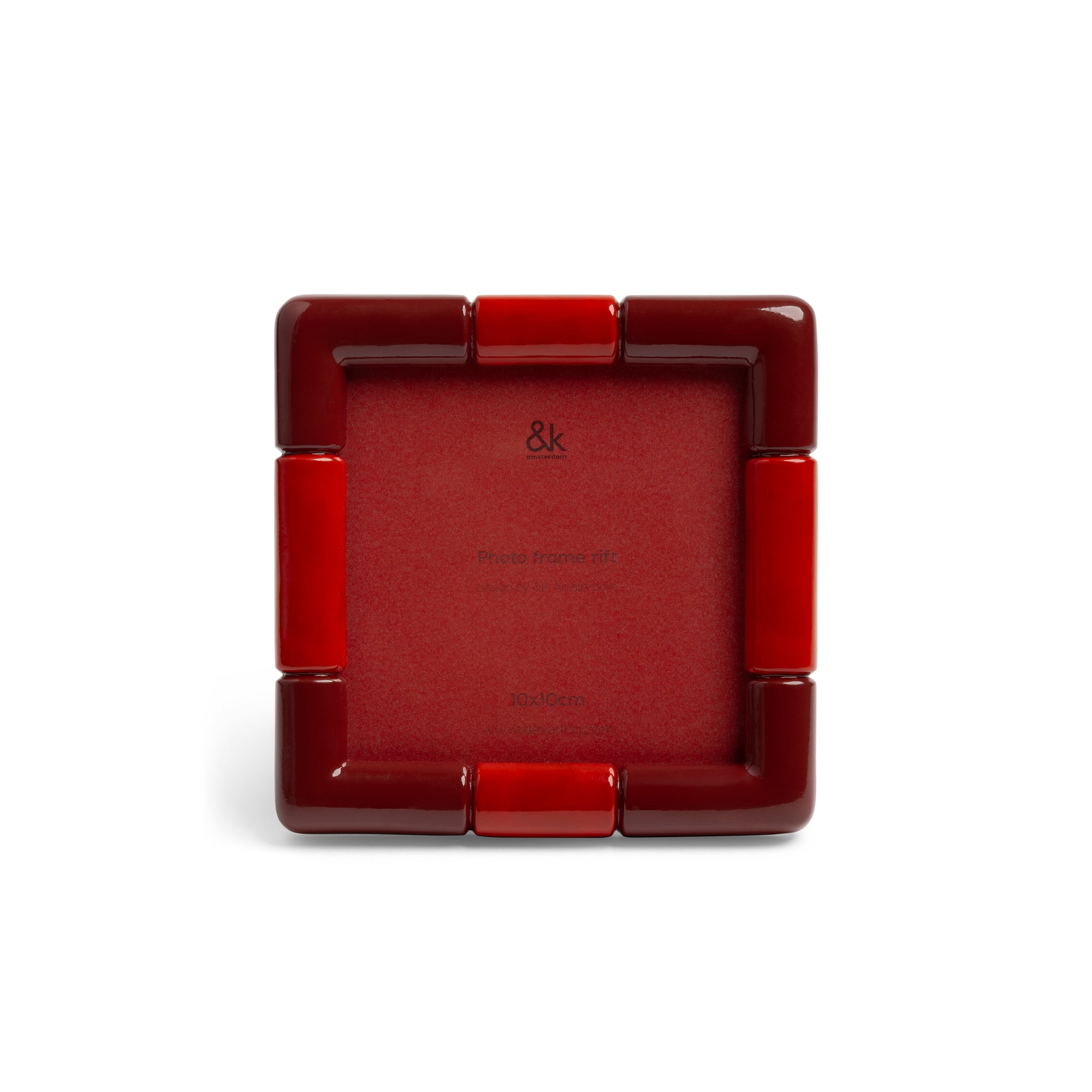 &amp;klevering - Rift Bilderrahmen eckig | burgundy