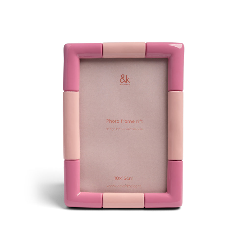 &amp;klevering - Rift Bilderrahmen eckig | candy pink
