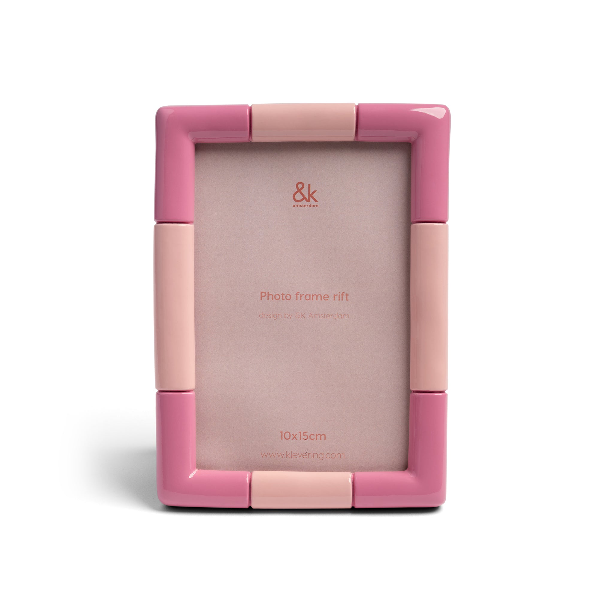 &amp;klevering - Rift Bilderrahmen eckig | candy pink