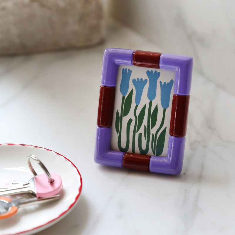 &amp;klevering - Rift Bilderrahmen | 7,5 x 10 cm / lila / burgund