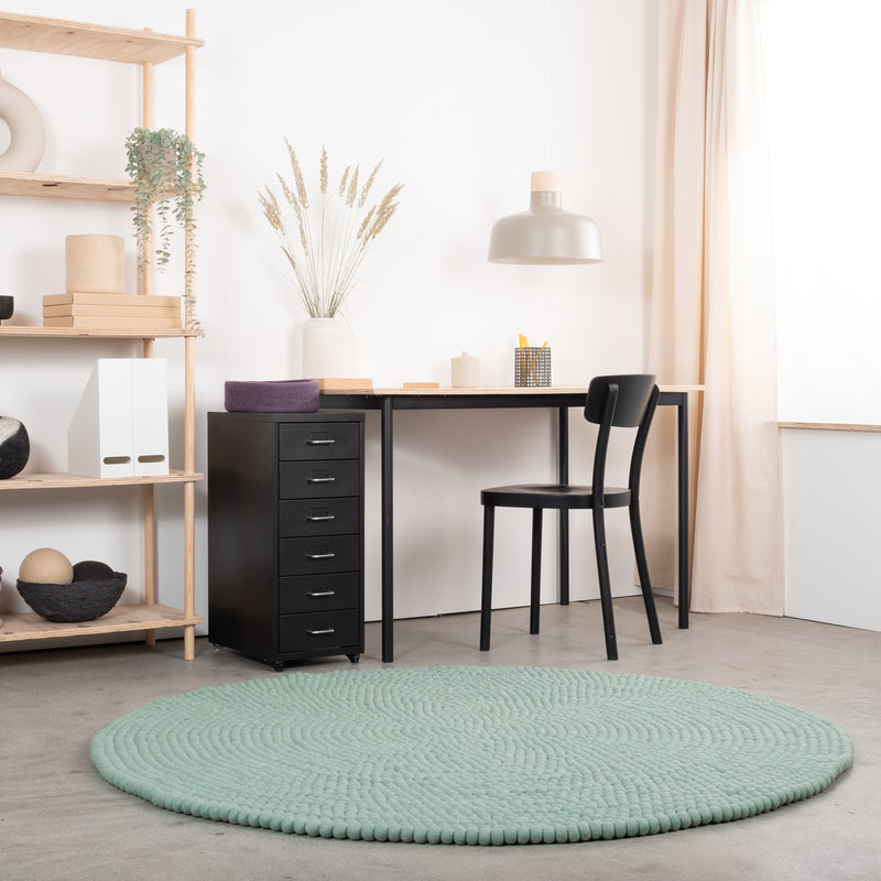 myfelt - Fine Filzkugelteppich rund