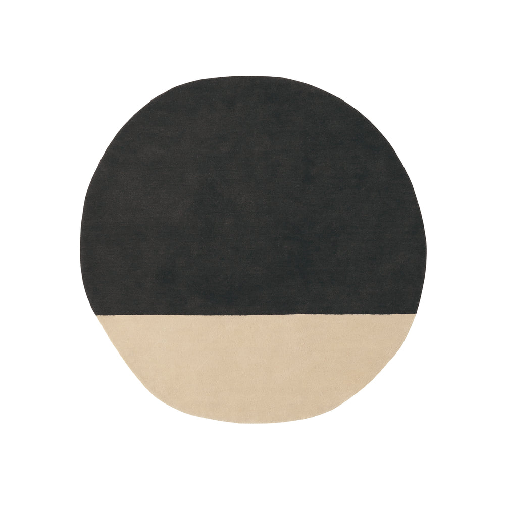 nanimarquina - Pearl Wollteppich | 150 x 148 cm / schwarz
