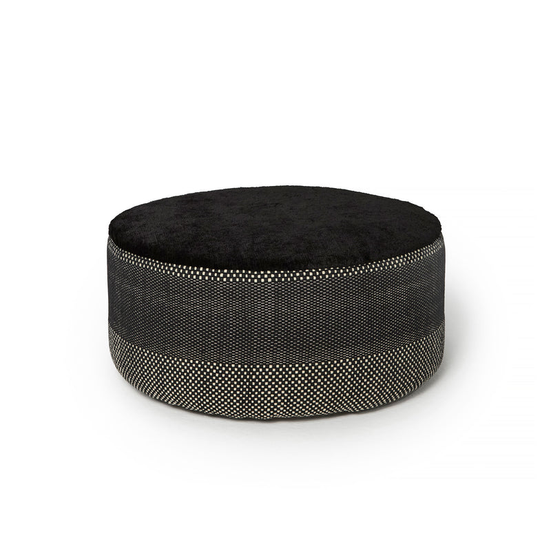 nanimarquina - Tres Persian Pouf | Ø 90 x H 40 cm / schwarz