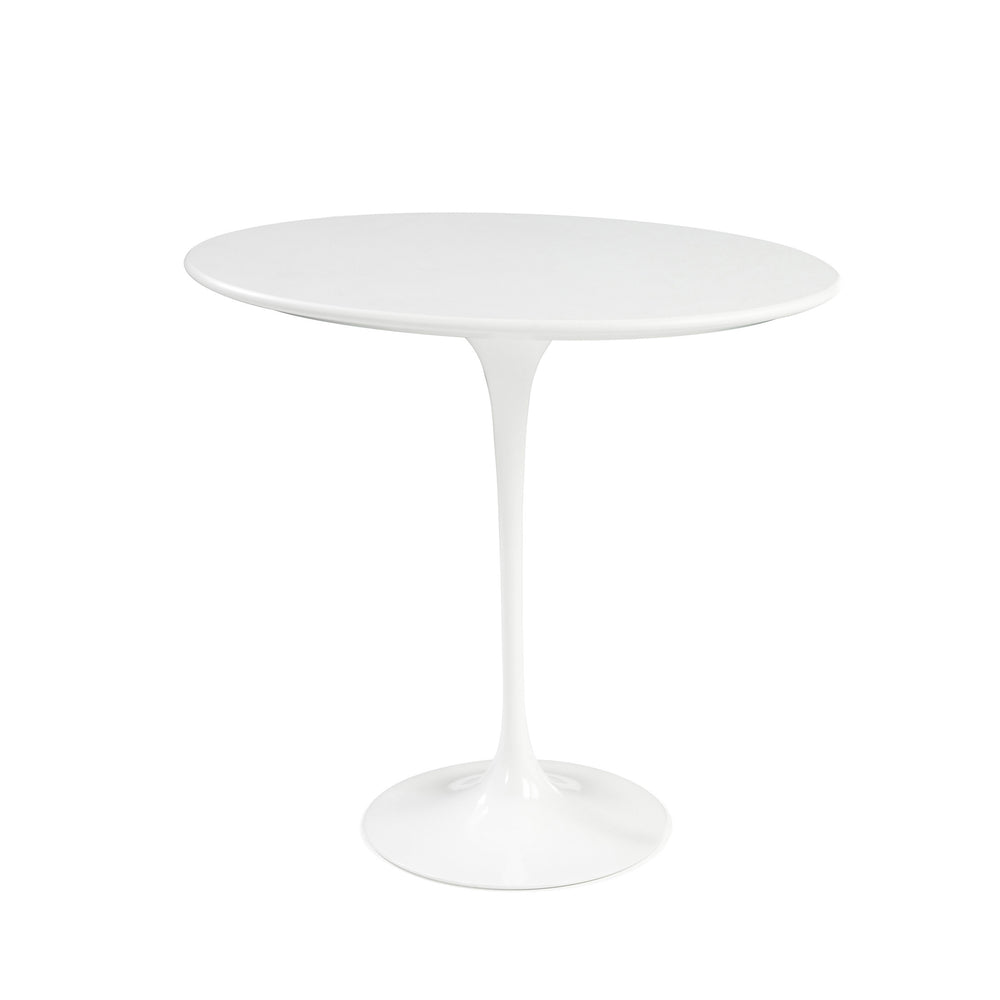 Knoll - Saarinen Tulip Beistelltisch | Laminat weiß/weiß / Ø 51 cm